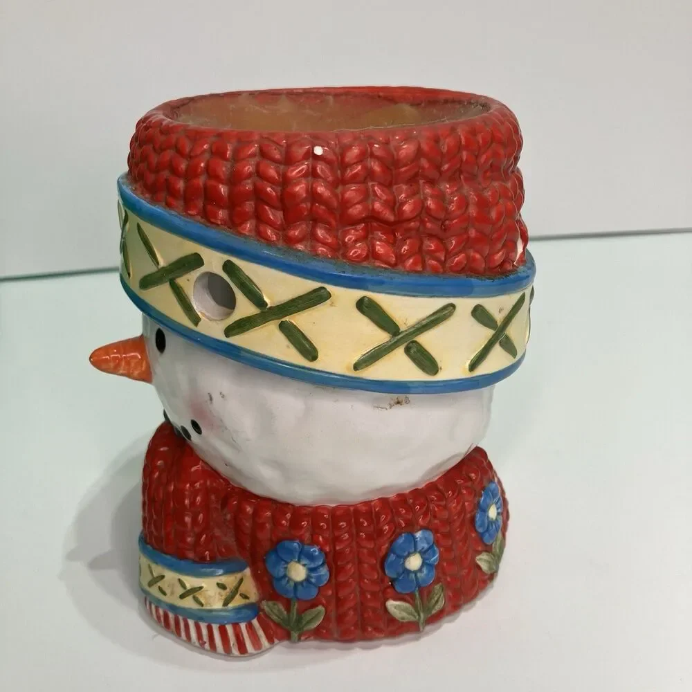 Yankee Candle Christmas Ceramic Snowman Tealight Tart Warmer 5